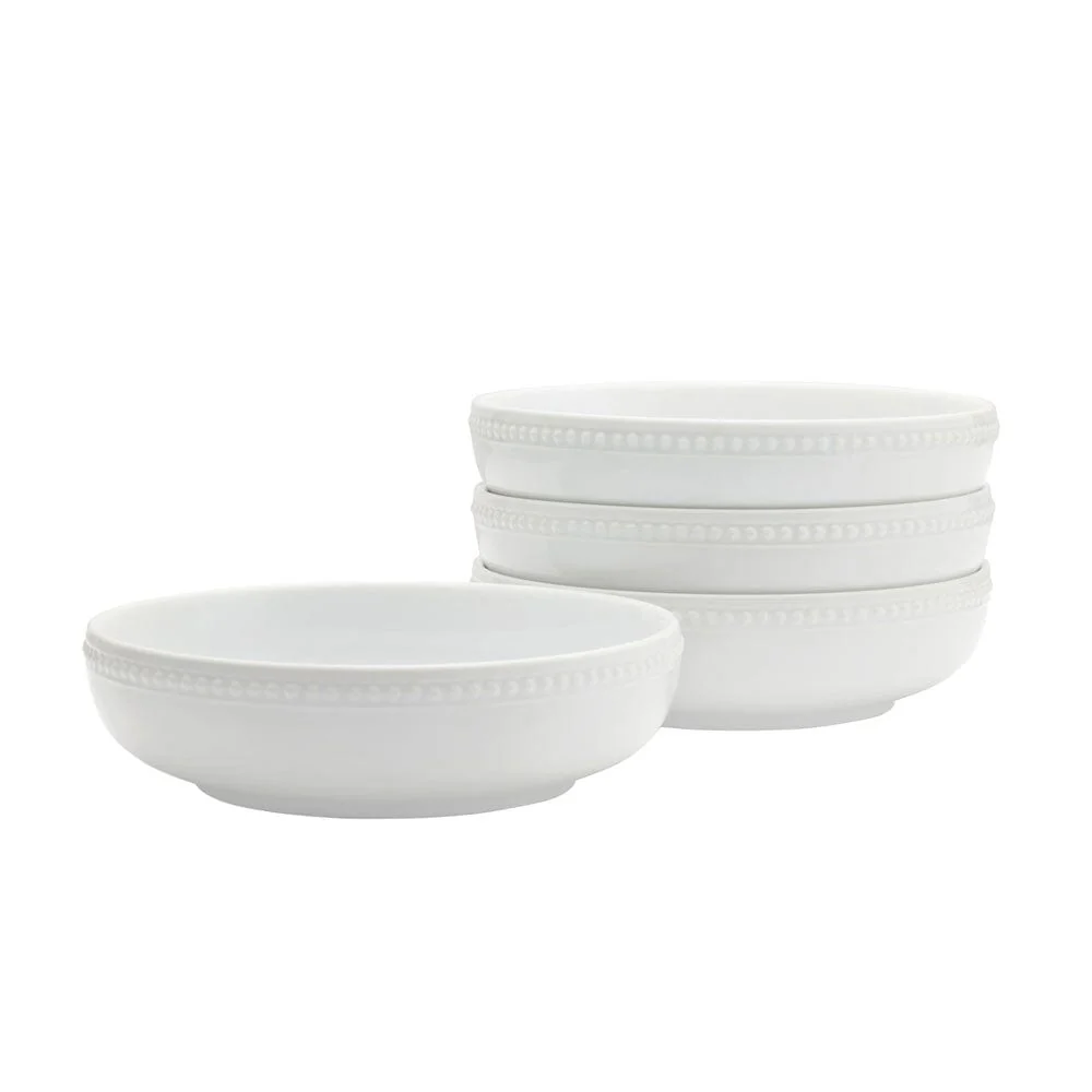 Everyday White® Beaded Set of 4 Dinner Bowls view 2
