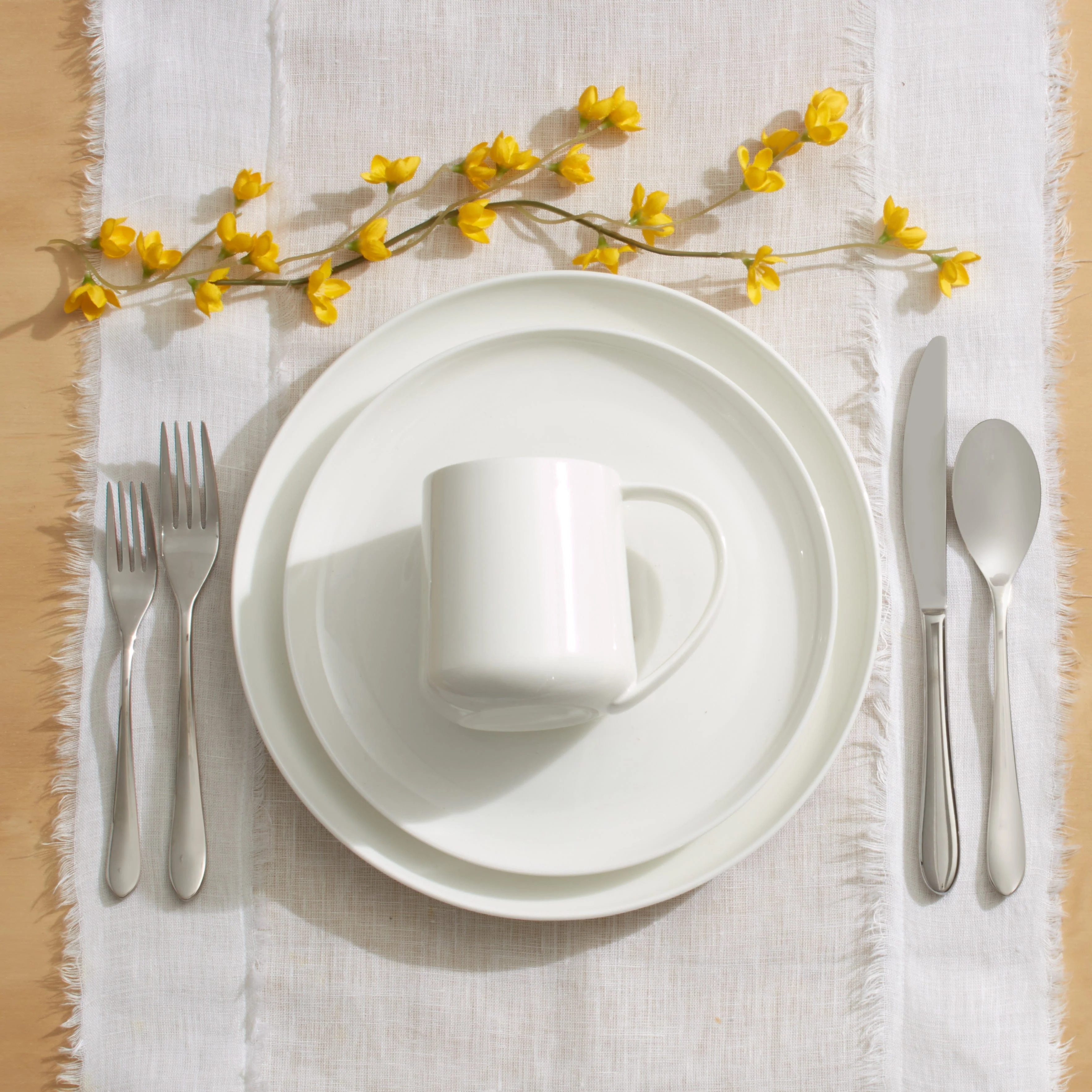 Nevaeh White Coupe 16 Piece Dinnerware Set, Service for 4