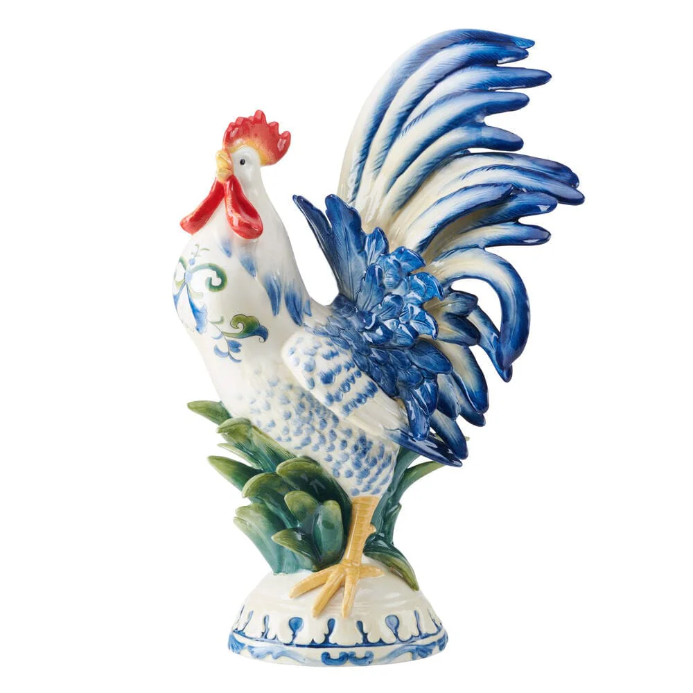 Sicily Blue Rooster Figurine, 20.5 IN view 2