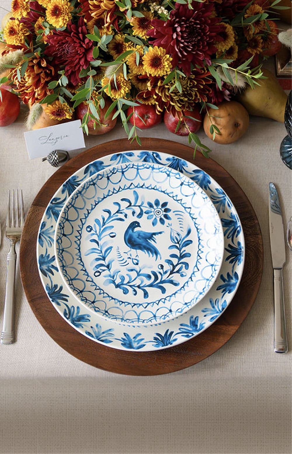 Blue and White Dinnerware