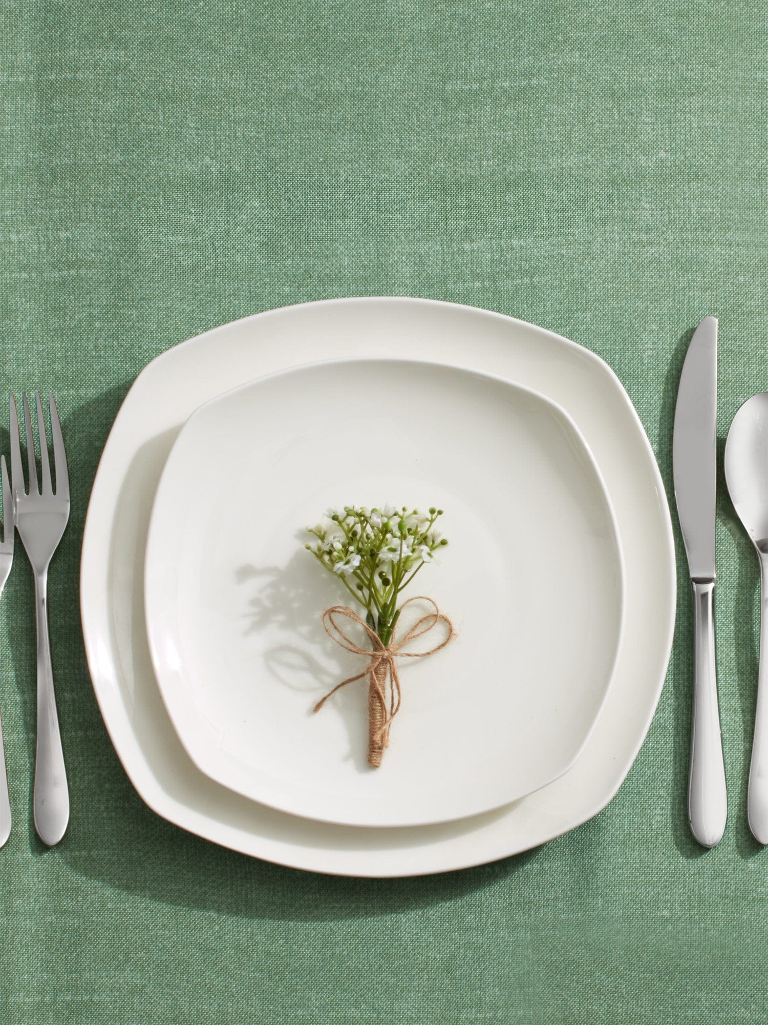 Nevaeh White Square Dinnerware